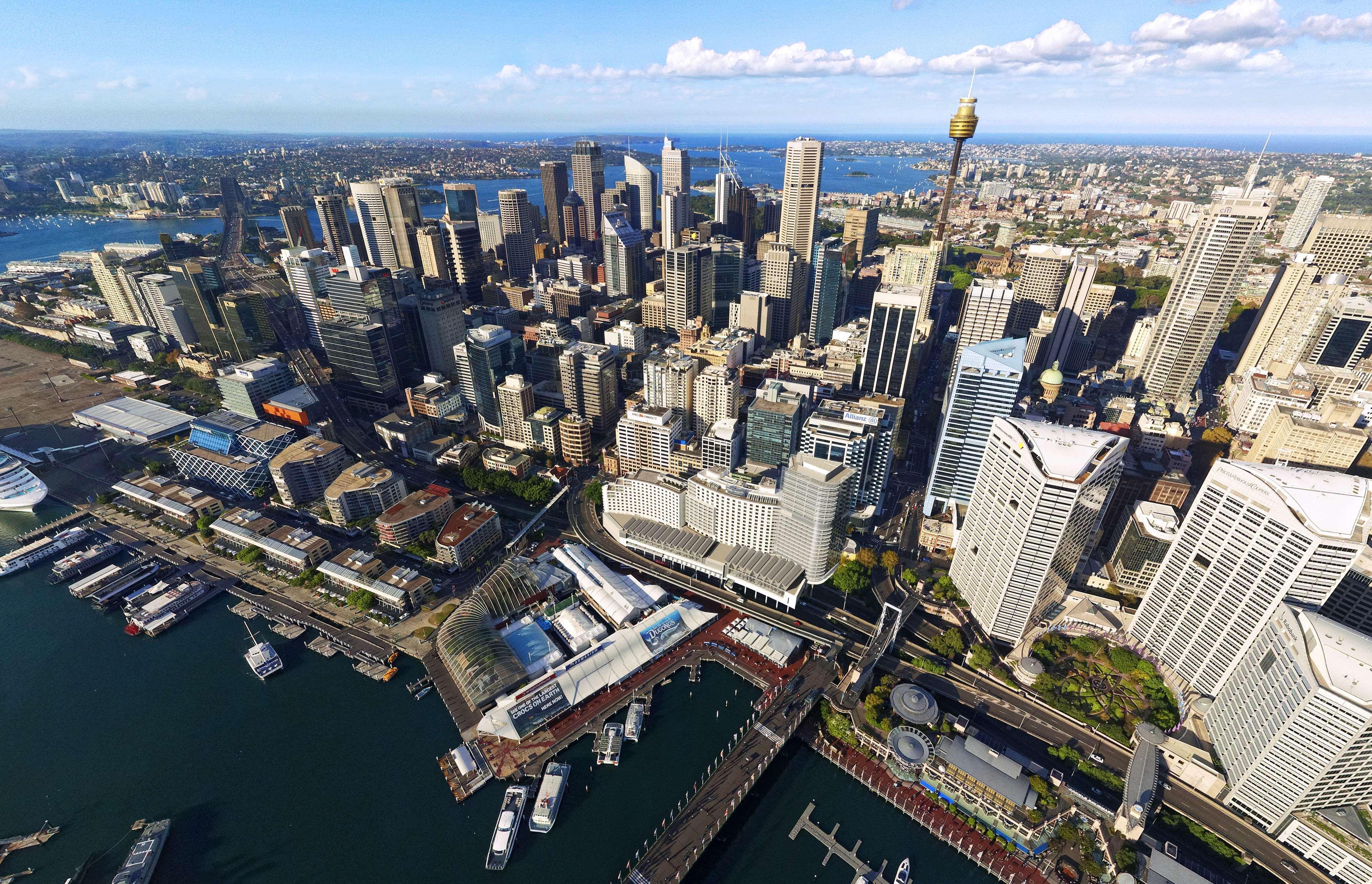 Hotel Hyatt Regency Sydney Esterno foto Aerial view of the Sydney CBD